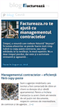 Mobile Screenshot of blog.factureaza.ro